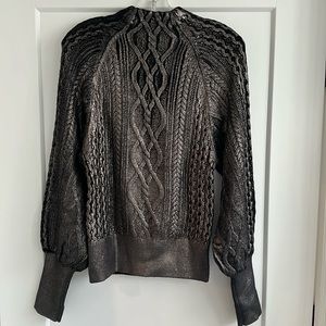 Express Sweater in Metallic Black and Pewter